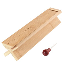 Bamboo Book Binding Cradle with an Awl, Wood Bookbinding Punching Cradle with Piercing Guide,Easy to Use Guide