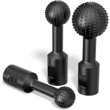 3-PC Sphere Rotary Burr Set-5/8-11 Thread Gouge Attachments for 4-1/2" & 5" Angle Grinders,for Wood Hollowing