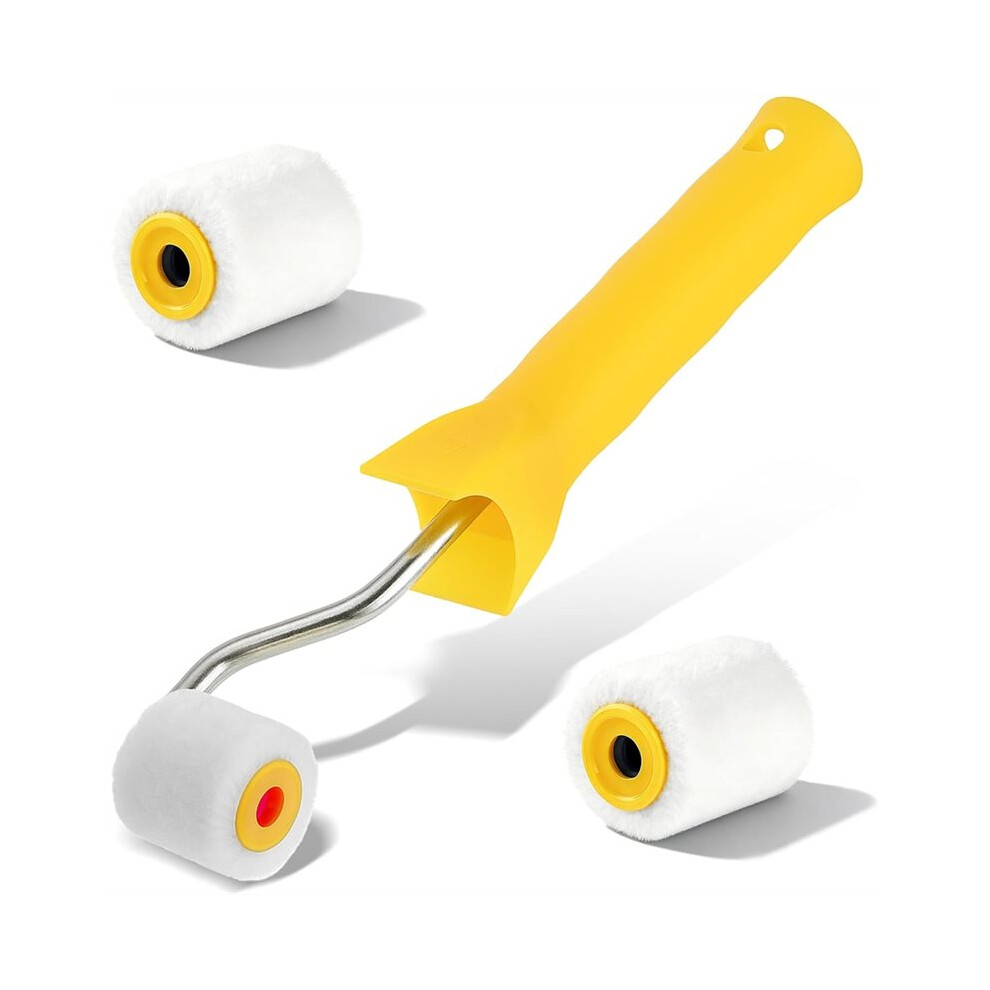 Extra Small Roller Paint Brush Wool,1 Inch Paint Roller + 2 Rollers Tiny Paints Brushes Tool For Touch Trim 6032301782013