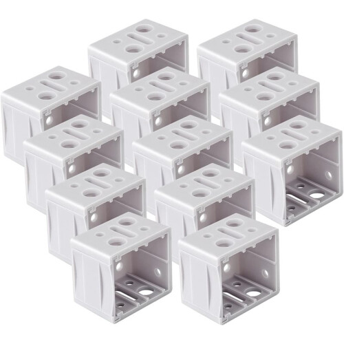 12 Pack 1 Inch Blind Brackets, Vertical Blind Bracket Box Mounting Bracket Window Blinds Headrail Brackets