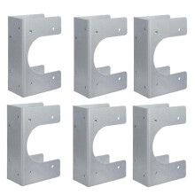 6 Supports Triangulaires pour Étagère Murale, Support de Charge, Fixation Robuste pour Cloison