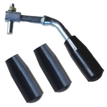 Furnace Door Handle Replacement for Heating Stoves and Boilers, Fireplace Accessory Fits 1cm Door Hole Diameter