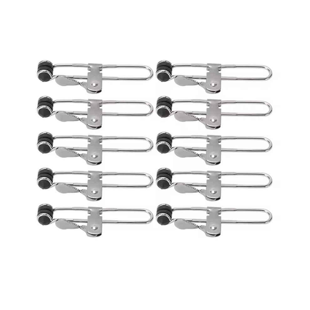 10Pcs Lever Action Grid Clamp Multifunctional Stainless Steel Tile Mounting Clips Rust Proof Tile Mounting Clips 4712867310005