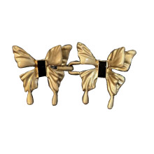 2x Butterfly Jean Button Pins Waist Buckle Detachable-Gold
