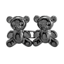 Bear Waist Buckles Distinctive Trouser Waist-obsidian black