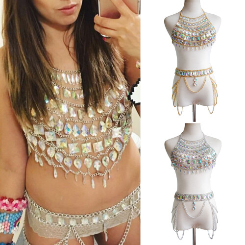 Chaîne de taille de ventre multicouche, chaîne de plage-Argent 2