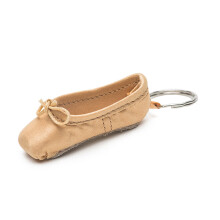 Mini-Spitzenschuh-Schlüsselanhänger,-Gold