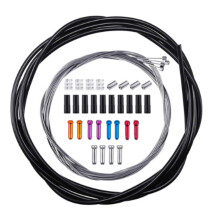 Cavo freno per bicicletta universale per cambio bici da strada e mountain bike, kit cavo cambio professionale con doppie estremità e resistenza alla