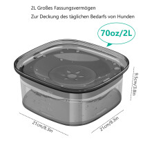 Distributore d'acqua per animali domestici con erogazione lenta, ciotola per cani a prova di perdite di grande capacità con design a disco