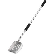 Djurföräldrars bästa vän, ergonomisk kattsandskopa i metall säkerställer problemfri rengöring, non-stick yta främjar hygien, justerbart