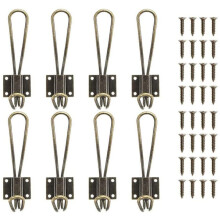 Farmhouse Decorative Hangers, Space Saving Design Quick Easy Installation Vintage Metal Hooks Antique Bronze Finish For Hallway Bathroom (10 Pieces)