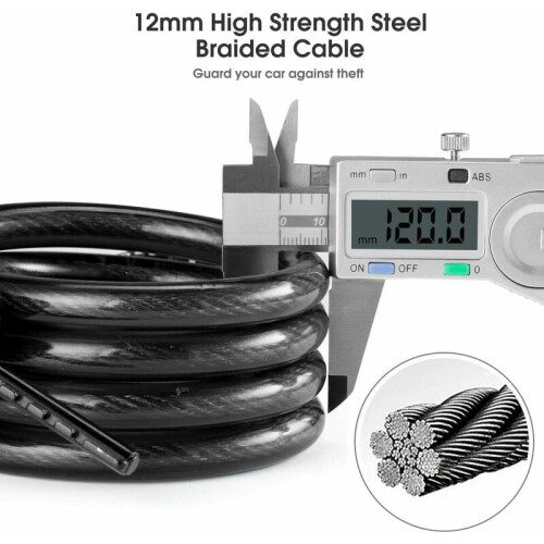 Multi-Functional 5-Digit Resettable Bike Lock, Extended Length Self-Coiling Cable For Comprehensive Protection Of Valuables, Includes Mounting Bracket 2