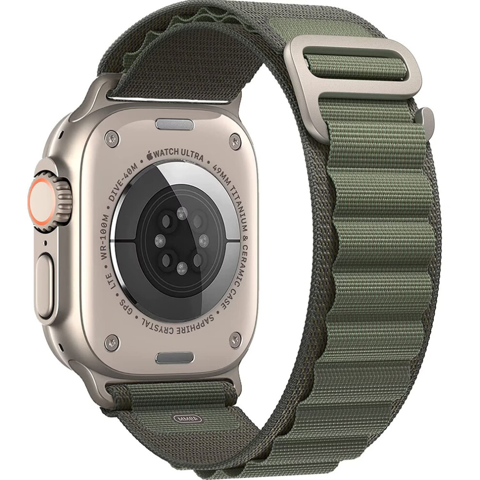Breathable Nylon Wristband For Apple Watch Compatible With 38Mm 40Mm 41Mm 42Mm 44Mm 45Mm 46Mm 49Mm, Durable Skin Friendly Sport Loop Band With Secure 9128293814843