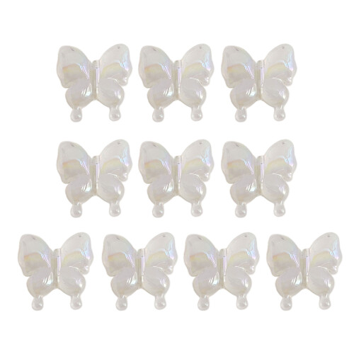 10Pcs/pack Luminous Butterfly Scattered-Transparent white