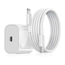 Cabo carregador rápido para iPhone 12 Pro Max, cabo USB-C para Lightning de 1,5 metro com carregamento seguro e estável, carregamento e