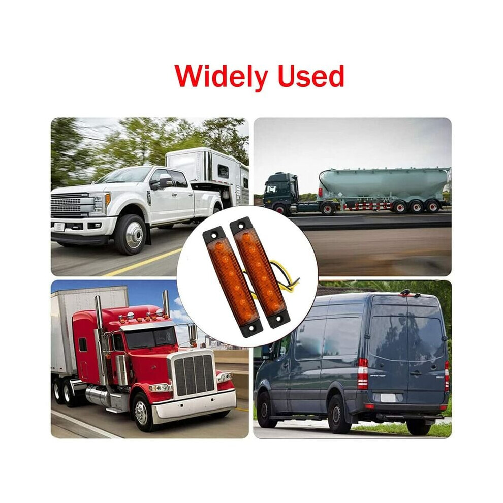 Led Marker For Clearance Multi Function Led Stop Turn Tail Ensures High Brightness And Easy Installation For Most Buses Trucks Amber/Light 9169997081612