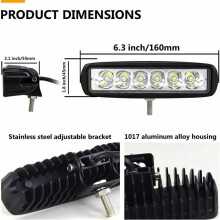 LED Work Light, Off-Road Vehicles Shine Bright With Our Spot Beam Waterproof 12V-24V Aluminum Housing Adjustable Mounting Bracket For Construction