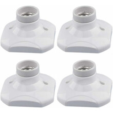 Support de lampe compact compatible avec les caméras de sécurité, culot Mogul pour une installation sans clé, matériau plastique de haute