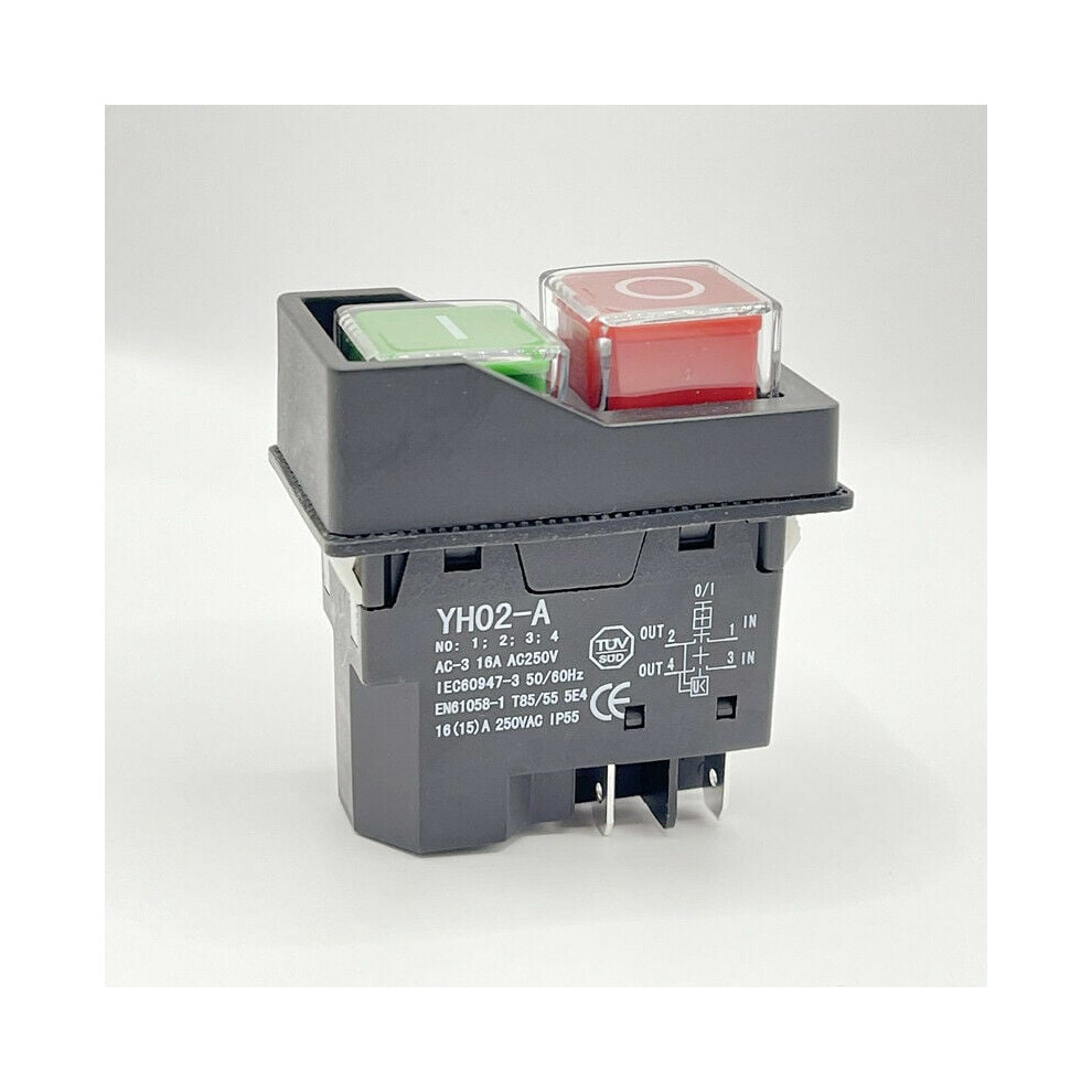 Pushbutton Switches For Large Power Tools, Electromagnetic Switches With Double Pole Cut Off, Fire-Retardant Material For Woodworking Machinery, 9405630880670