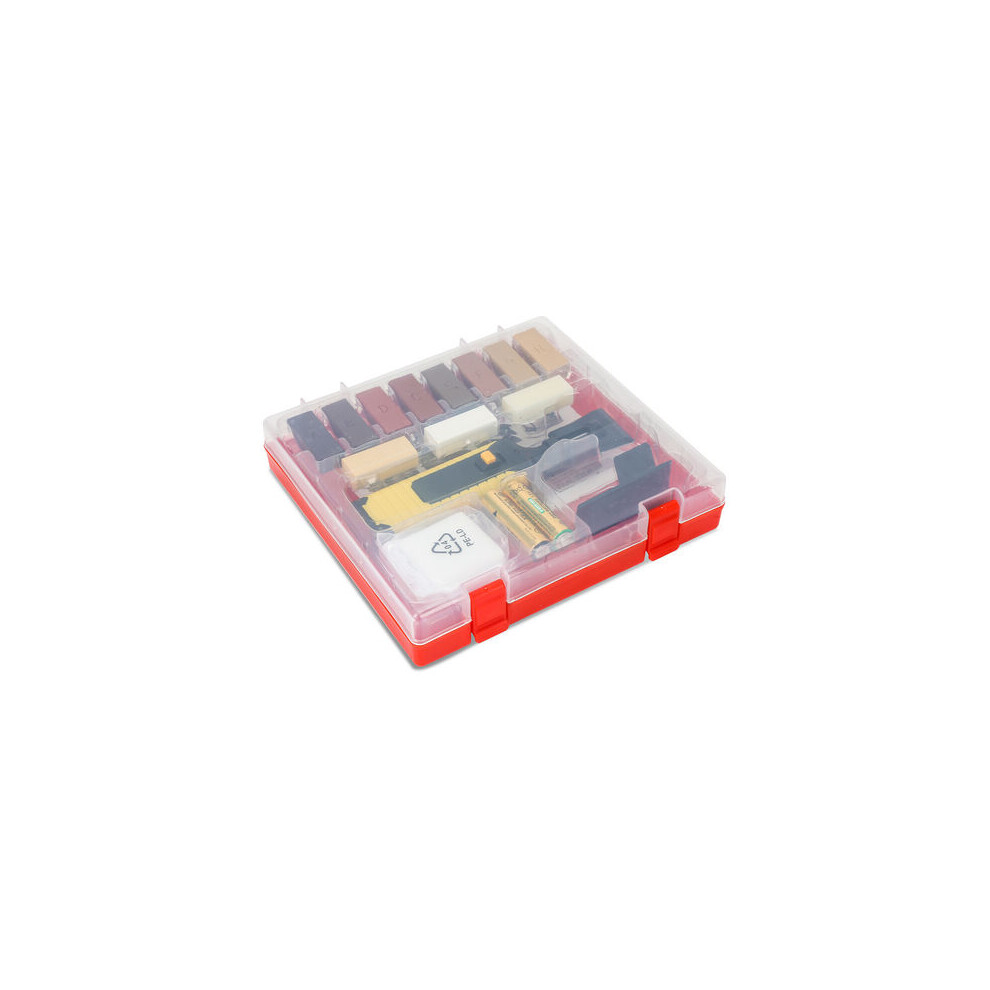Advanced Wood Floor Repair Kit, Wax Sticks For Scratch Filler On Furniture, Hardwood Floors, And Laminate Flooring, Complete With Heat Pen And 9405630523577