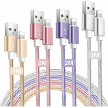 Cavo di ricarica Power Delivery, [3 pezzi] Cavo di sincronizzazione e ricarica rapida in nylon TPE intrecciato certificato MFi per iPhone serie 13,