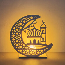 Na baterie, dekorativní pro islámské dárky k svátku Íd, DIY světla Mubarak, 16*20 cm, snadná montáž