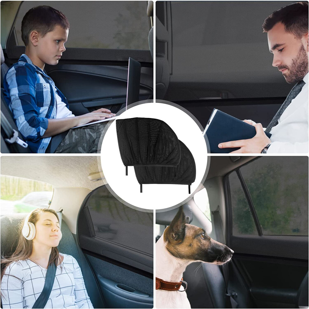 Car Window Sun Shade For Uv Protection, Flexible Stretchy Mesh Privacy Room For Most Cars, Trucks, Suvs (2 Pieces) 9169997051738