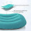 Stretch Knit Polyester Travel Pillow, Multi-function Mini Valve Offers Precise Control, Peacock Blue 3