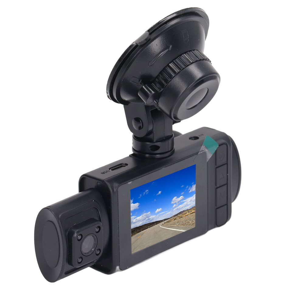 360 Coverage 1080P Dash Cam: 2 Inch Display 3 Lenses Night Vision 9301369407266