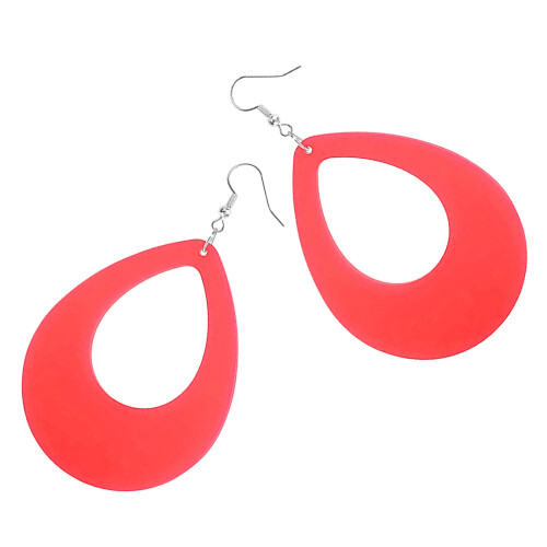 Boucles d'oreilles néon esthétiques à la mode, 1 paire,-Noir 2