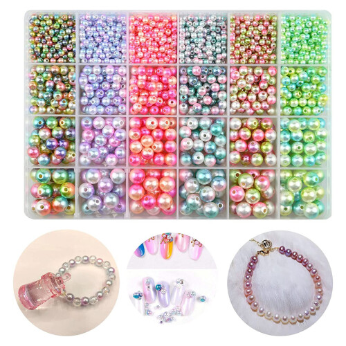 1890 pièces de perles d'espacement en vrac 4/6/8/10mm, perles 1