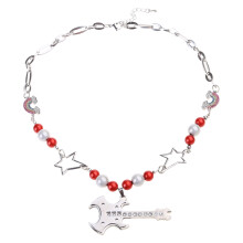 Star Rainbow Hip Hop Guitar Necklace Birthday Valentines Day