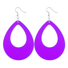 1Pair 2023 Colourful Vintage Water Droplet Earrings for-Purple