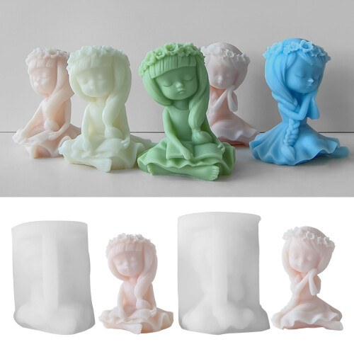 Kerze Silikonform DIY Tier Aromath Kerze Hübsches Mädchen-B 2