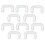 10pcs Acrylic Nose Ring Retainer Clear Piercing-1.6MM B 6