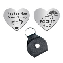 Little Pocket Hug from Mom Keychain for Friend Family-style 1