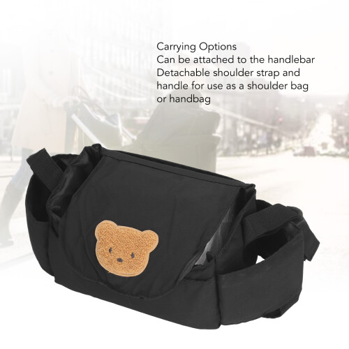 Type 1 Stroller Organizer with Phone and Diaper Pockets XL Space 2