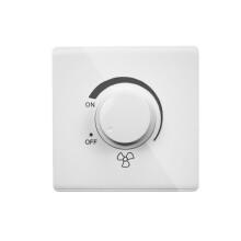 Komfortabel knap til overflademonteret loftsventilator, klassisk hvidt design til styring af husholdningsudsugningsventilator, flammehæmmende