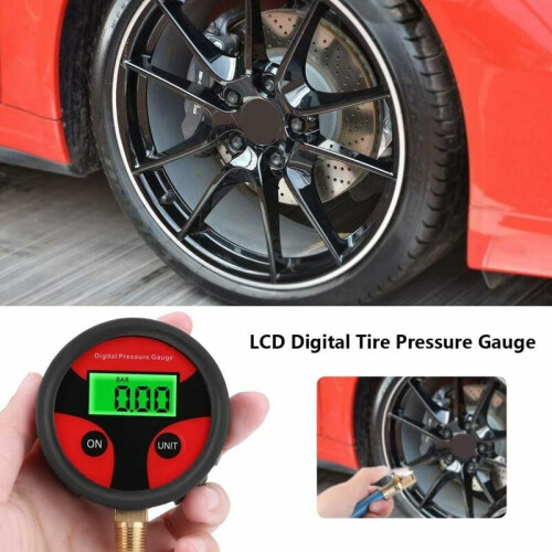 Ψηφιακός μετρητής πίεσης ελαστικών LCD ψηφιακής οθόνης, καλός μετρητής προστασίας 2