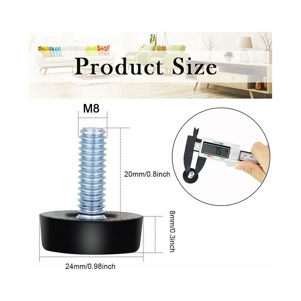 Furniture Glide Leveling Foot, Height-Adjustable Furniture Legs For Balanced Placement On Any Surface (20 Pcs) 9169997082374