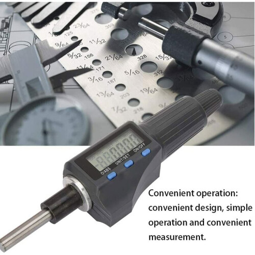 Digital Micrometer for Engineering, Accurate Measurement Tool with Support for Metric Imperial Units Conversion, Precision Micrometer Head for Dust 1