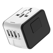 Worldwide Plug Adaptor, Wall Charger, Universal Travel Adapter, High Speed USB-C, Compact Lightweight Design for Convenient Global Travel