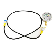 Hydraulic Hose Test Point Coupling M16x2‑BSP1/4 + 0-400BAr 6000PSI Gauge 1.5m Hose Hydraulic Hose Gauge