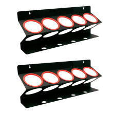 Universal Detailing Bottle Holder Mobile Detailing Car Garage Organizer Holds 5 Sprayers (16/32oz) with 4 Small Holes
