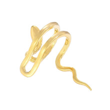Dainty Clip On Snake Earrings Personality Animal Ear Clips-Gold