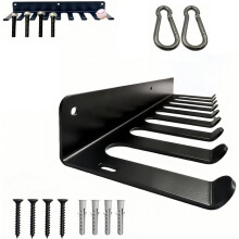 Baseball Bat Holder Rack - Metal Hanger for Softball, Storage & Display, Holds 16 Player Bats, Black