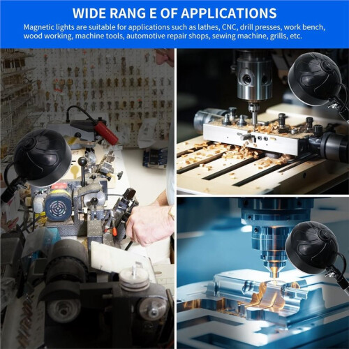 Magnetic Work Light, LED Machine Light, Work Light with Flexible & Magnetic Base, Shop Tool Lamp for Lathe EU Plug 1