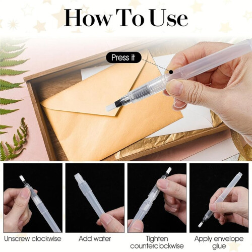 10Pcs Envelope Moistener with Nylon Brush  for Efficient Mailing in Office and Classroom 1
