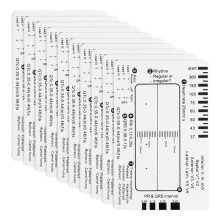 10pcs ECG 7 Step Ruler, Transparent EKG Calipers for Accurate Heart Rate Measurement