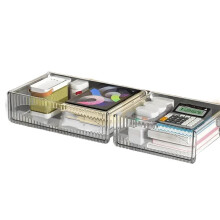 Storage Table Shelf Storage Box Pull Out Storage Box Hanging Under Desk Drawer Large Capacity Undertable Drawer White